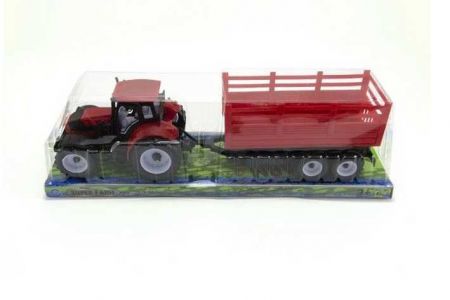 Traktor s vlečkou plast 38cm na setrvačník