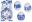 Smršťovací dekorace na vejce modré10ks+10stojánků