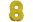 Balonek foliová číslice č.8 malá zlatá 35cm