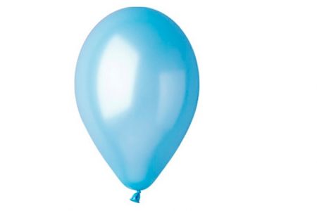 OB balónky GM110 - 10ks balónků 30cm metal. světle modrá