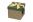 Dárková krabička skládací s mašlí S 12x12x12 cm přírodní se zeleným víkem