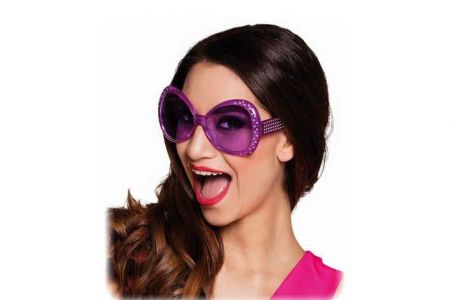 Dámské fialové plastové retro brýle