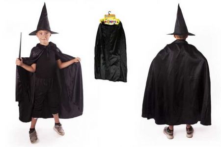 Kostým plášť Čaroděj a klobouk Halloween