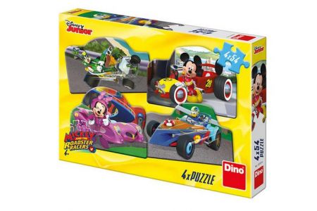 DINO Puzzle Mickey a Minnie na závodech 4x54 dílků 