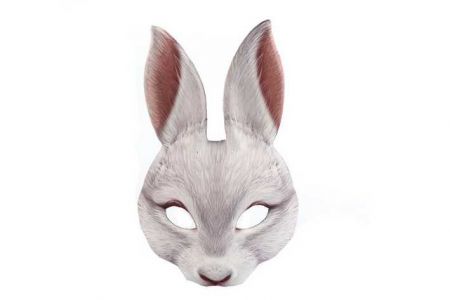 Maska bílý zajíc