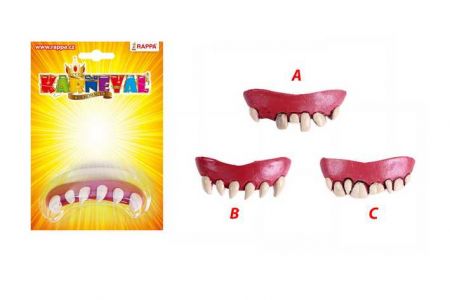 Zuby gumové 3 druhy