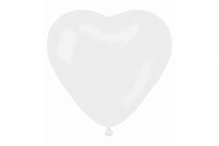 Balónek srdce 44cm 17&quot; bílá 