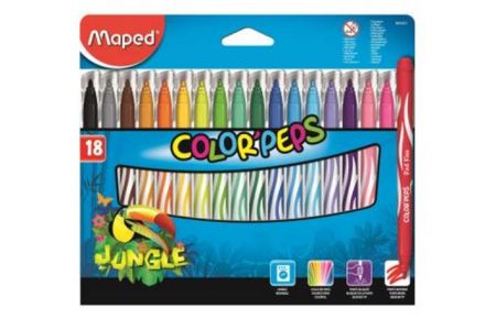 Fixy MAPED Color&sbquo;Peps Jungle 18 barev