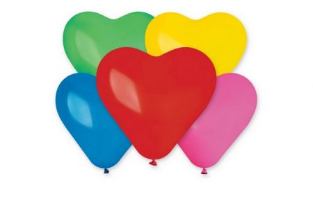 OB balónky CR - 10 balónků, tvar srdce