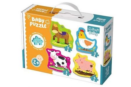TREFL Puzzle baby zvířata na farmě 4 ks