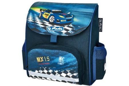 Předškolní taška-batůžek Mini Softbag SB Auto modré HERLITZ (batoh pro předškoláky)