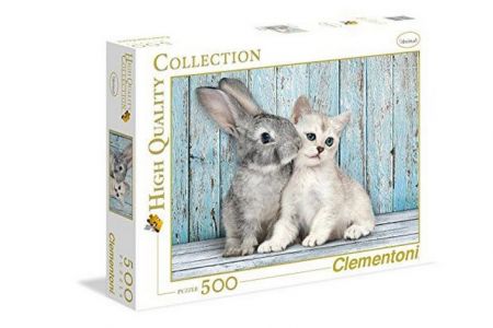 Puzzle 500 dílků Kočka a králík