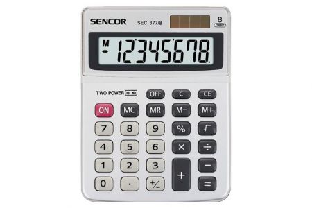Kalkulačka stolní SENCOR SEC 377/8 DUAL (kalkulátor stolní SEC-377/ 8)