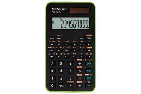 Kalkulačka vědecká SENCOR SEC 106 GN černo-zelená (kalkulátor vědecký školní SEC-106GN)