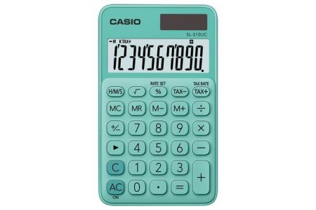 Kalkulačka kapesní CASIO SL 310UC GN zelená (kalkulátor kapesní SL-310-UC-GN)