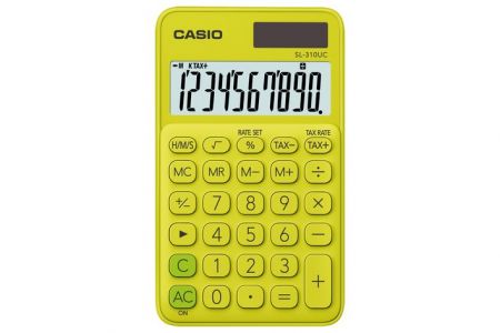 Kalkulačka kapesní CASIO SL 310UC YG žlutá (kalkulátor kapesní SL-310UC-YG / SL-310-UC-YG)