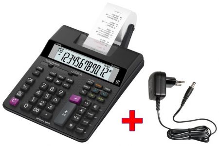 Kalkulačka stolní CASIO HR 200 RCE+ ADAPTÉR (kalkulátor stolní tiskové s páskou HR-200RCE)