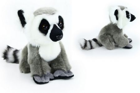 Plyšový lemur sedící 18cm