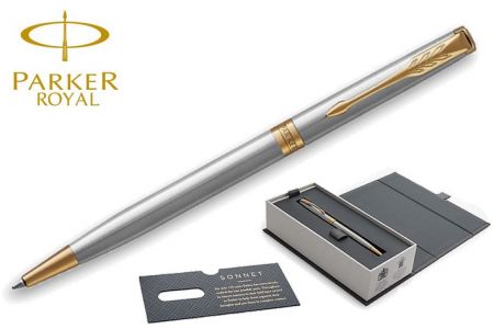 PARKER ROYAL SONNET Stainless Steel GT kuličková tužka Slim KT (kuličkové pero)