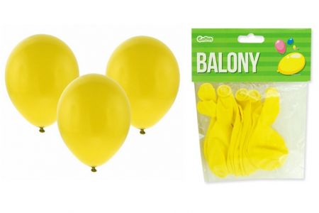 Balonky obyčejné žluté 10ks