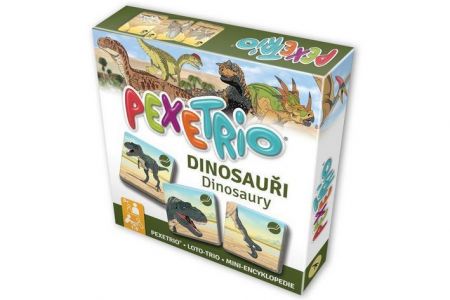 PEXETRIO Dinosauři 36 kartiček NOVÁ GENERACE HER (Znáš dinosaury? Betexa)