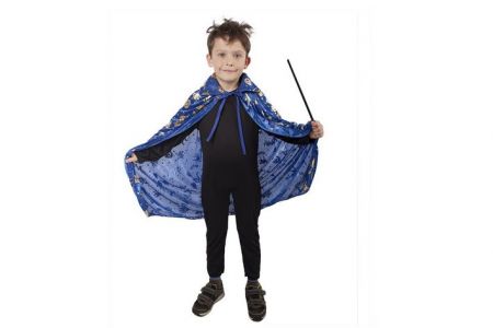 Kostým plášť čarodějnický modrý,dětský