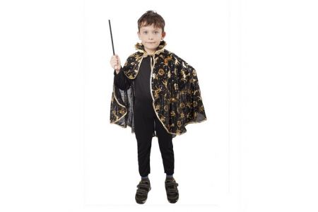 Kostým plášť čarodějnický černý dětský