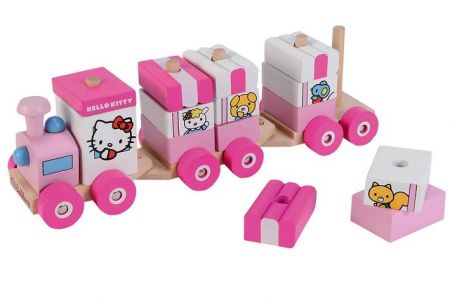 dřevěný vlak Hello Kitty 