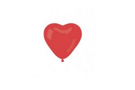 Balónek srdce 25cm latexový červený