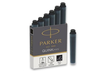 Inkoustové bombičky Parker ROYAL MINI černé 6ks (do plnicích-plnících per PARKER)