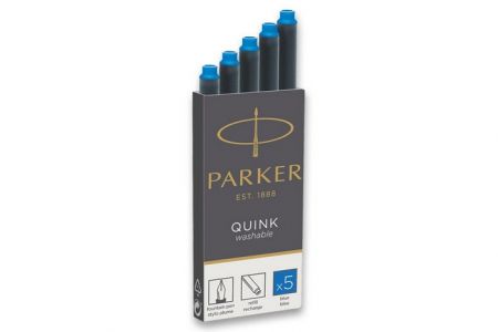 Inkoustové bombičky Parker ROYAL modré OMYVATELNÉ 5ks (do plnicích-plnících per PARKER)