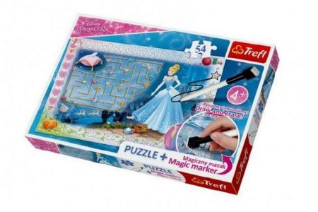 TREFL Puzzle + magický fix Princezny hledání střevíčku