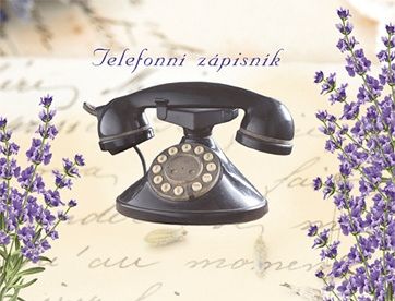 Telefonní zápisník LAMINO 1(9,2x7 cm) - Levandule / TZ009-1 / Baloušek tisk