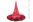 Klobouk čarodějnický M04 červený 40 x 36 cm
