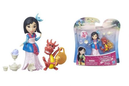 Panenka Disney Princess Mini princezna s kamarádem Mulan