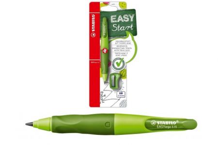 STABILO Mechanická tužka EASY ERGO 3,15mm HB START R + ořezávátko zelené pro praváky