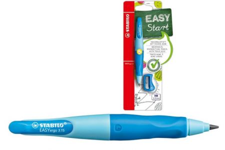 STABILO Mechanická tužka EASY ERGO 3,15mm HB START L +ořezávátko modré pro leváky