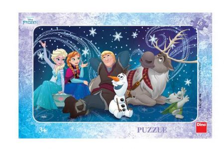 DINO Puzzle Sněhové vločky deskové 15 dílků Frozen