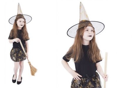 Kostým čarodějnice tutu a klobouk
