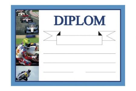 Diplom A5 - Moto - sport  / BD036 / Baloušek tisk