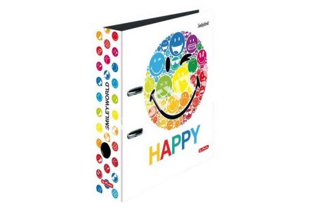 HERLITZ Pořadač pákový lamino A4/8 cm Smile World Rainbow (Smiley)