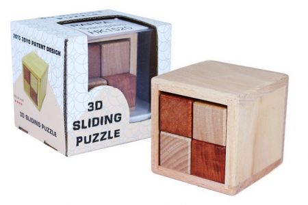 Hlavolam posuvný 3D dřevěný