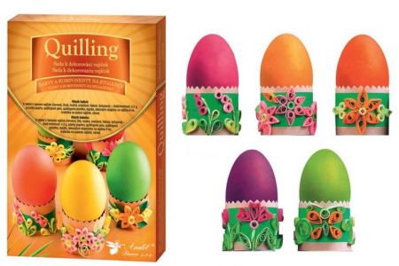 Sada k dekorování vajíček quilling 6 barev