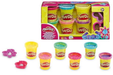 PD Play-Doh Třpytivá sada se 2 vykrajovátky