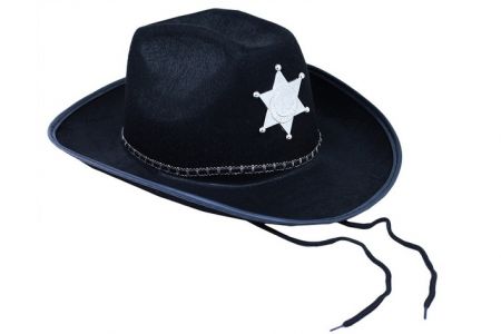 Klobouk kovboj šerif s hvězdou pro dospělé