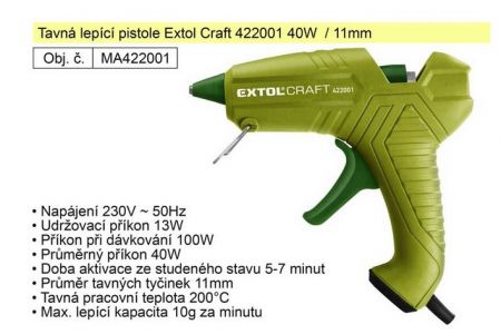 Pistole tavná EXTOL CRAFT 40W,11mm