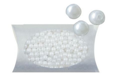 Plastové perličky s dírkou 5mm perleťové 33g