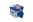 Dárková krabička skládací Modrá s bílou stuhou 12x12x12 cm