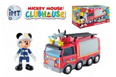 Mickey Mouse hasičské vozidlo 24cm na baterie se světlem a zvukem