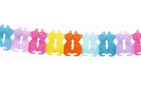 Girlanda papírová 300x17x15,5cm kočky